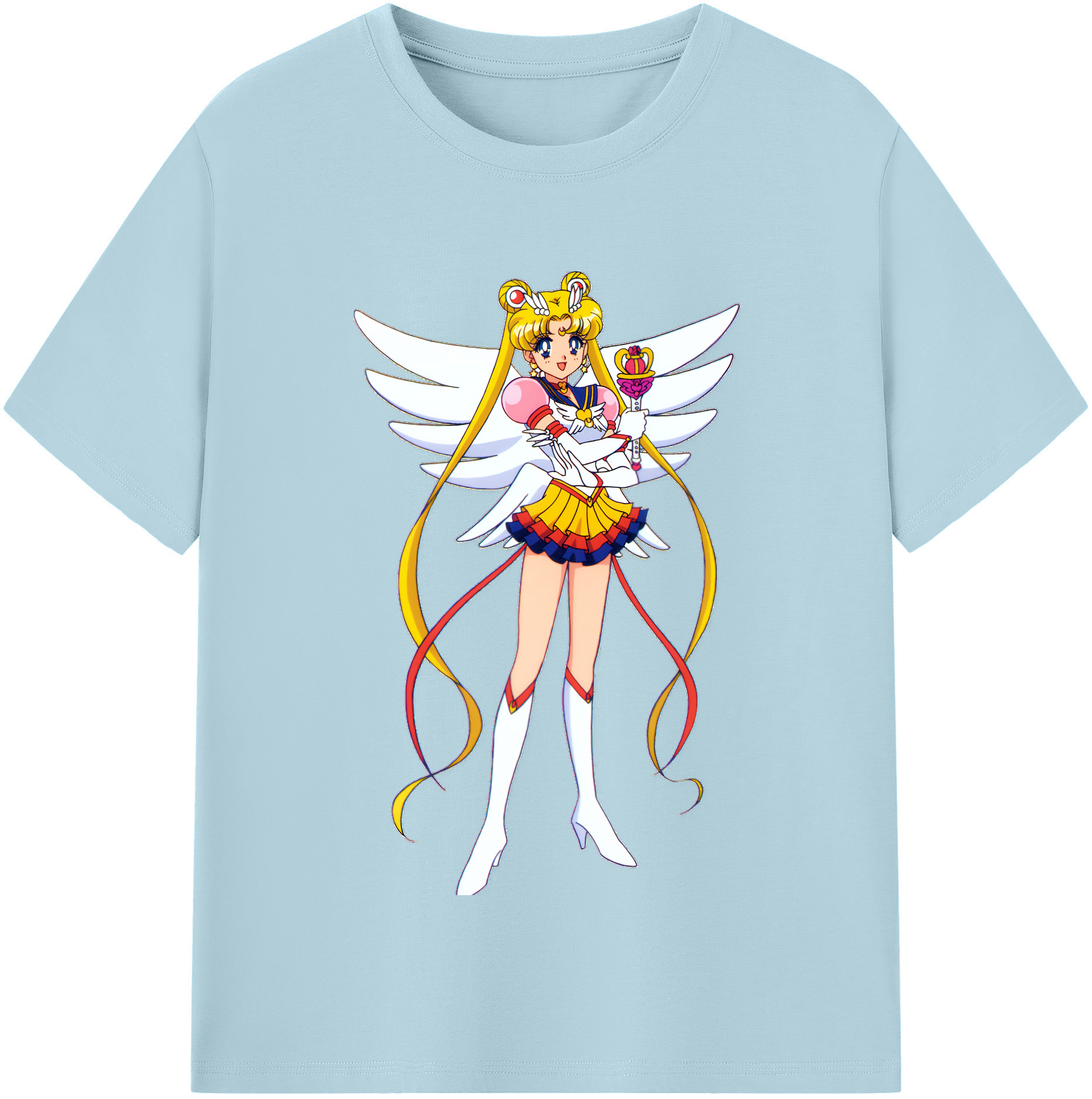 （画像用） 美少女戦士セーラームーン 月野 うさぎ つきの うさぎ Sailor Moon Tsukino Usagi 綿100％半袖Tシャツ（フロントプリント）